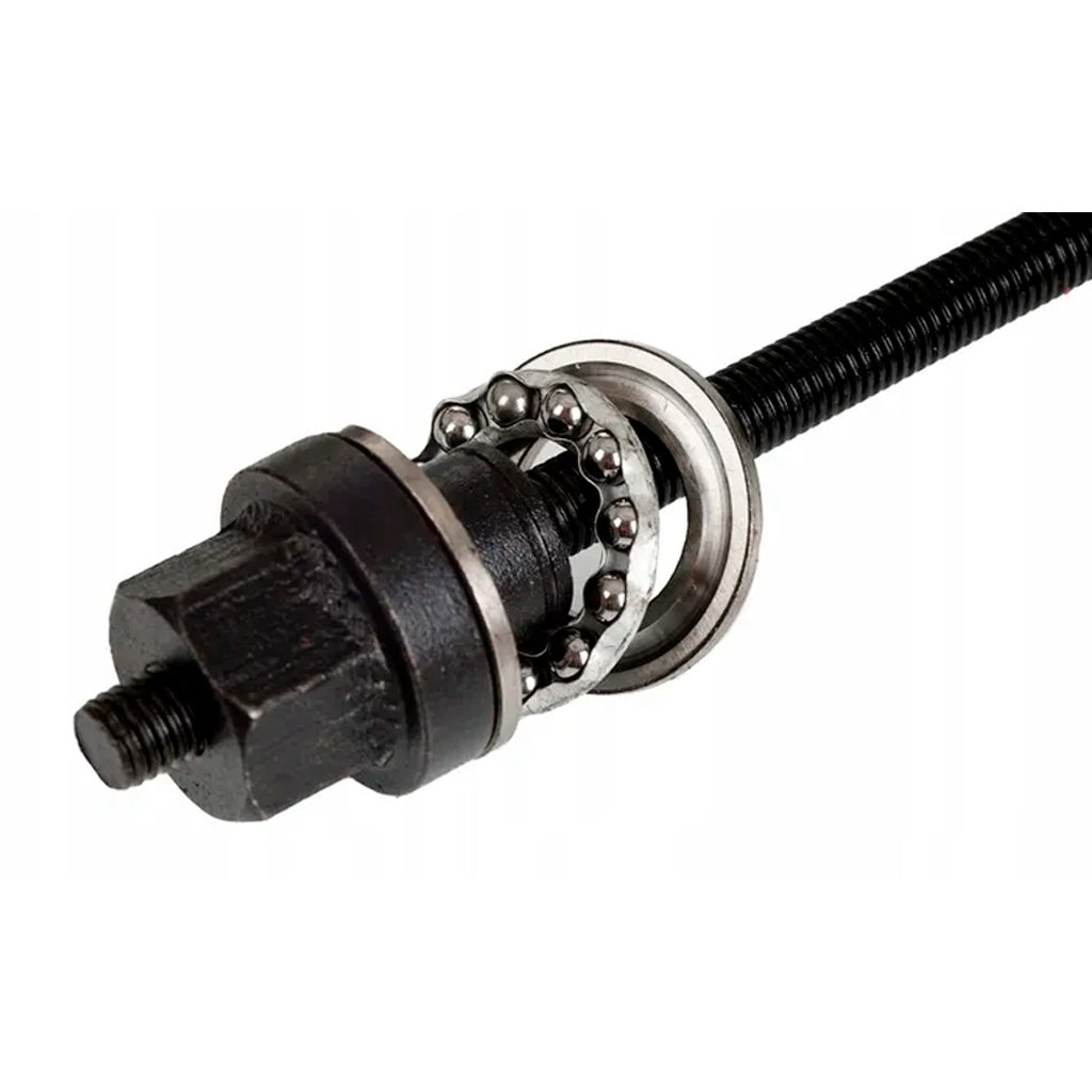 Detal łożyska i śruby ściągacza tulei wahacza – element obrotowy zapewniający płynną i bezpieczną pracę przy demontażu tulei