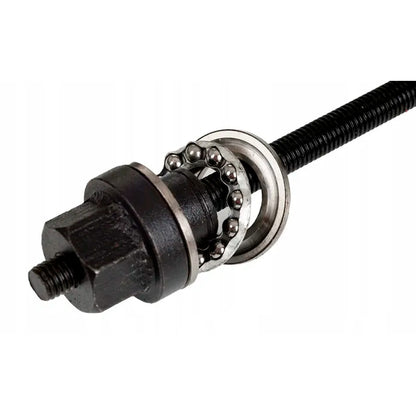 Detal łożyska i śruby ściągacza tulei wahacza – element obrotowy zapewniający płynną i bezpieczną pracę przy demontażu tulei