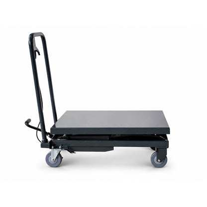 Hydrauliczny stół podnośny EVOLUTION EVO-454S PRO opuszczony widok z boku
