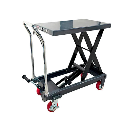 Hydrauliczny stół podnośny RETTER RTK-300 w pozycji podniesionej