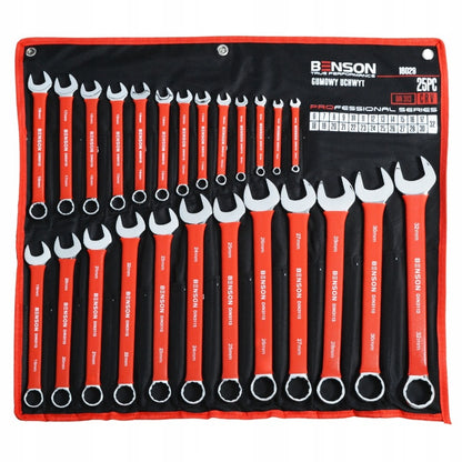BENSON combination wrench set, 6–36 mm, 25 pieces