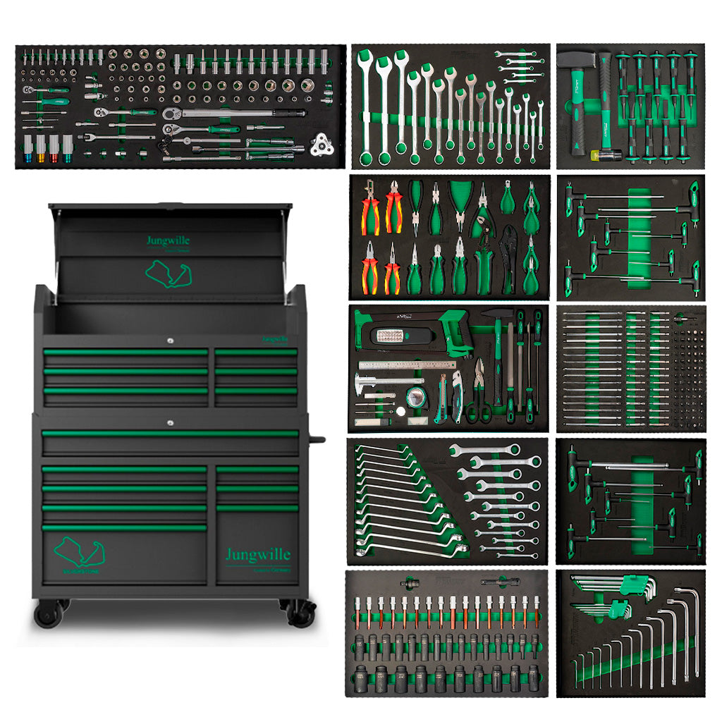 Wózek warsztatowy Jungwille Silverstone 14/11, 454 elementy - GGM Tools