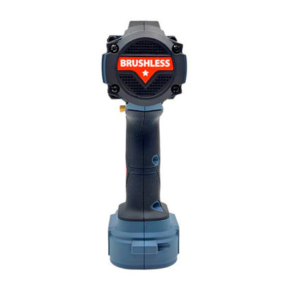 LED work light integrated above the power trigger switch of the impact wrench
