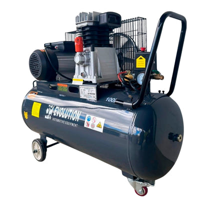 Kompresor tłokowy EVO-200PRO Evolution 200L, 230V – widok z przodu pod kątem, profesjonalna sprężarka powietrza do warsztatu GGM Tools