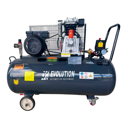 Kompresor tłokowy EVO-200PRO Evolution 200L, 230V – widok boczny lewy, profesjonalna sprężarka powietrza do warsztatu GGM Tools