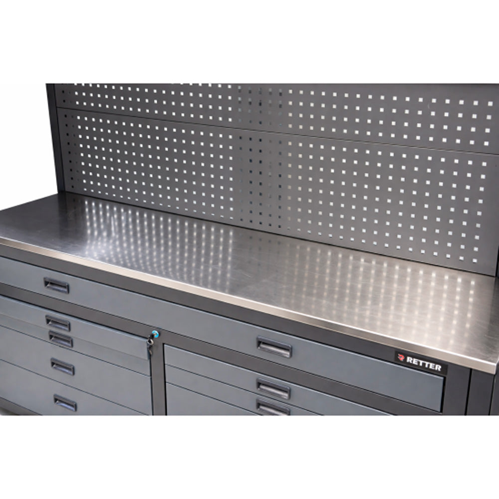 RETTER RTX-3000 zestaw mebli warsztatowych z metalowym blatem i panelem perforowanym