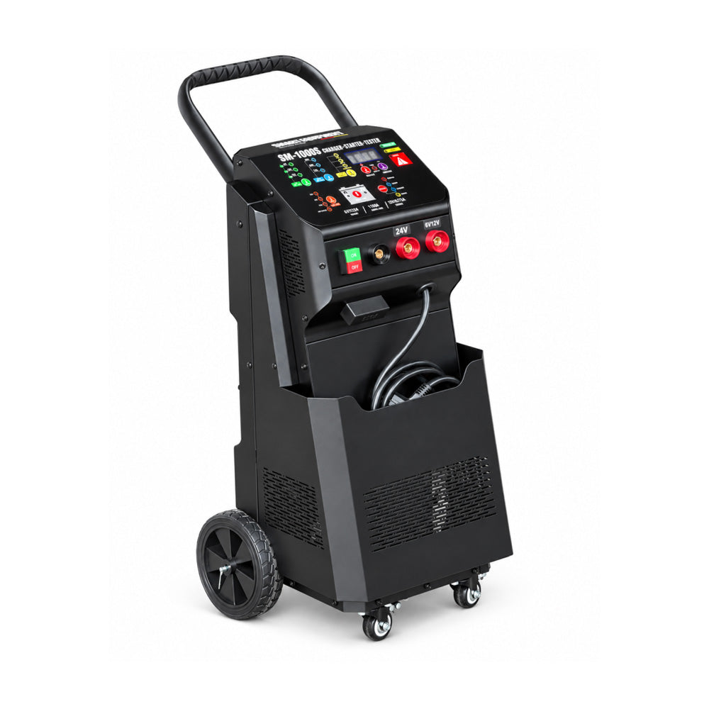 Prostownik warsztatowy z rozruchem Smart Equipment SM-1000S na kółkach