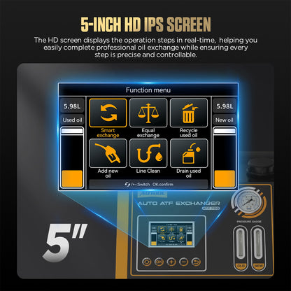 Задня частина корпусу AUTOOL ATF705 з вбудованими ємностями для відпрацьованого та нового мастила об'ємом по 20 літрів