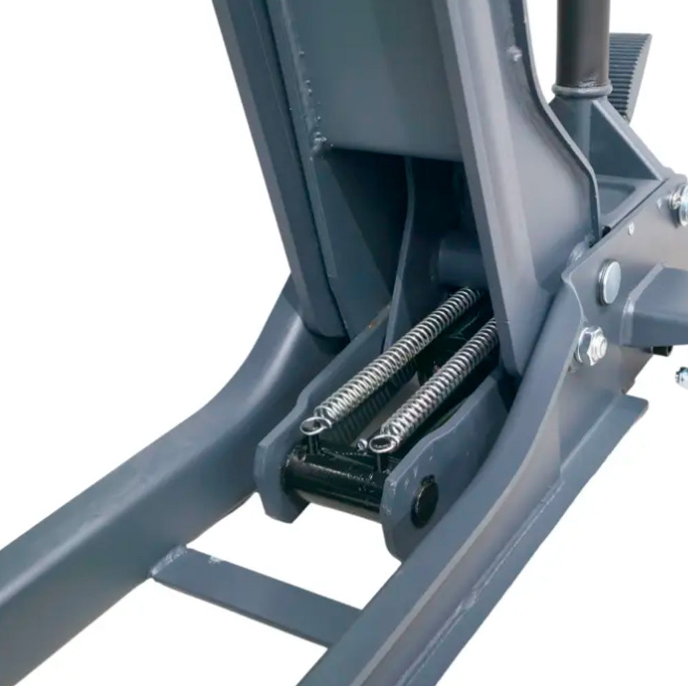 Zbliżenie na mechanizm dwutłokowy (Double Piston) i sprężyny podnośnika Retter zapewniające szybkie unoszenie.