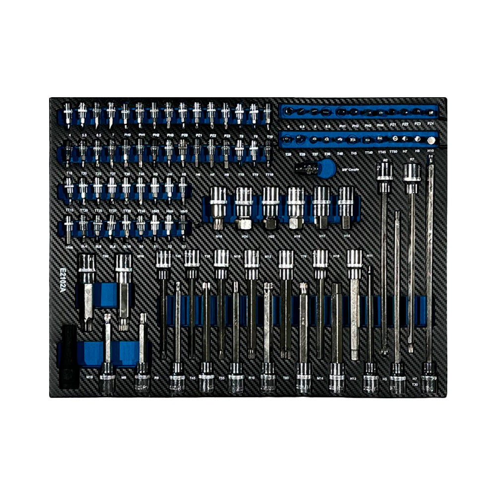 Wózek warsztatowy FTools 7/7 PRO – organizer z rozbudowanym zestawem bitów i nasadek bitowych