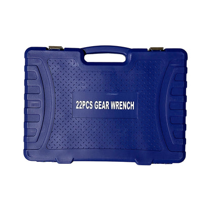 Walizka z zestawem 22 kluczy gear wrench – trwałe narzędzia w poręcznym etui idealne do profesjonalnego i domowego warsztatu