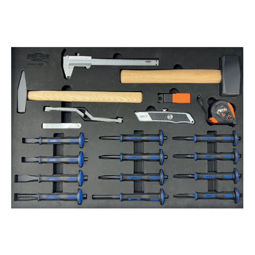 Zestaw mlotkow i wybijakow SP Tools 888 Series T850062 125 elementow we wkladzie EVA.