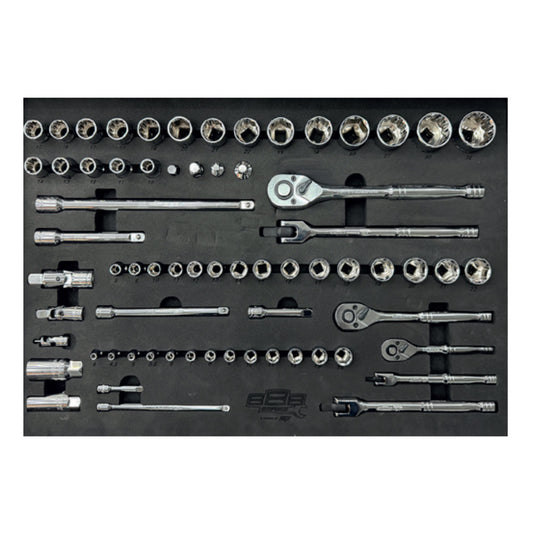 Zestaw nasadek i akcesoriow SP Tools 888 Series T850002 68 elementow we wkladzie EVA.