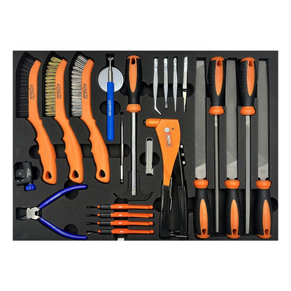 Zestaw pilników i narzędzi precyzyjnych SP Tools SP00508 we wkładzie EVA.