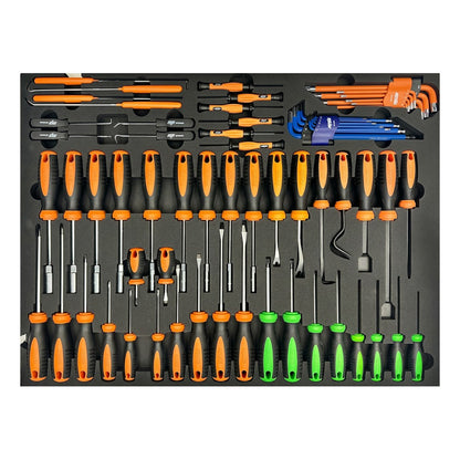 Zestaw wkretakow haczykow i kluczy L-Key SP Tools SPUSS033 we wkladzie EVA.
